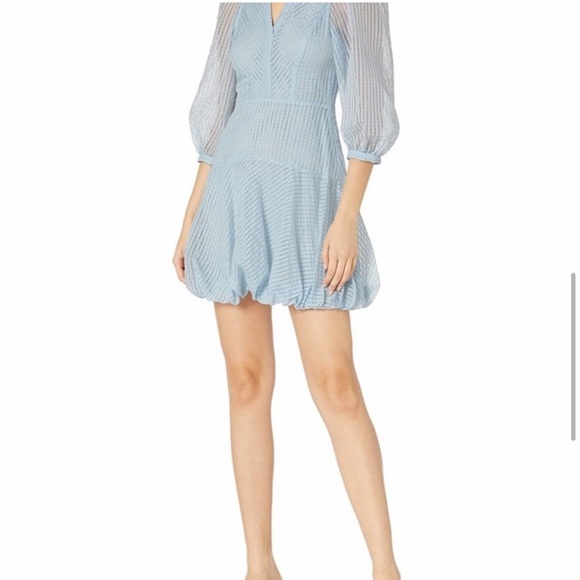 Rebecca Taylor puff sleeve bubble hem dress - Picture 6 of 16